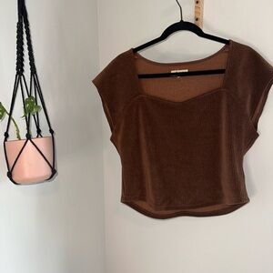 Madewell Brown Ribbed corduroy Blouse